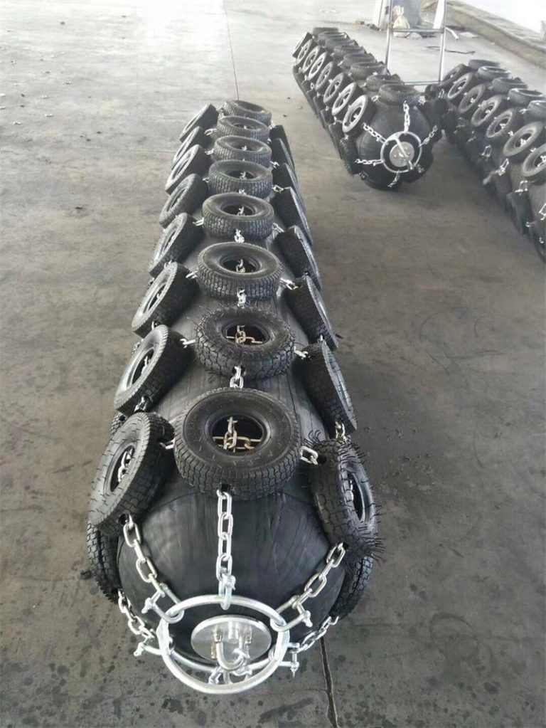 500×3000 mm pneumatic marine fender for Bangladesh Navy project