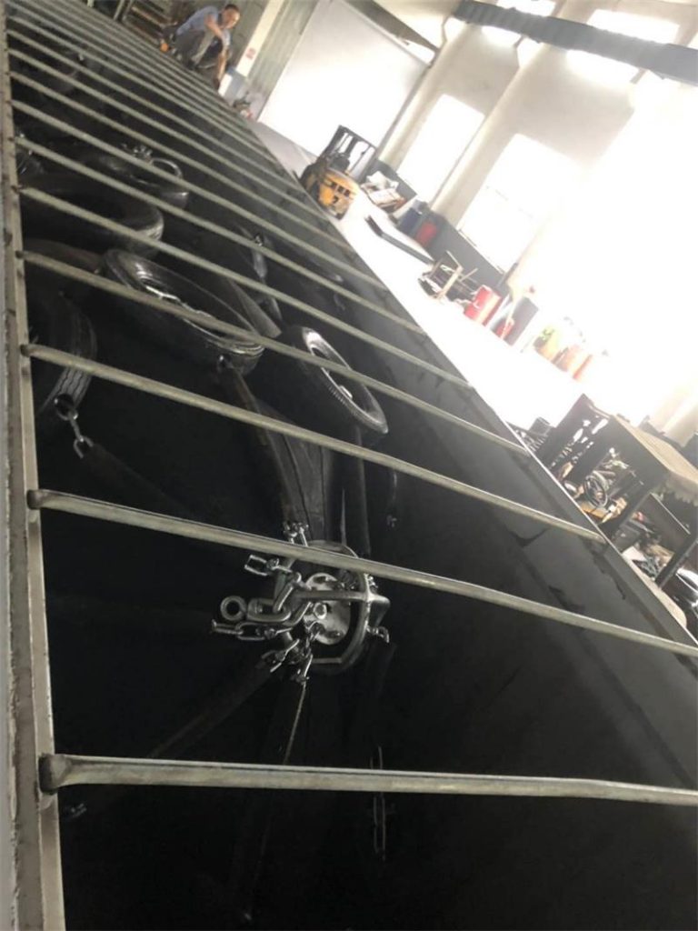 Pneumatic Yokohama fender loading at workshop