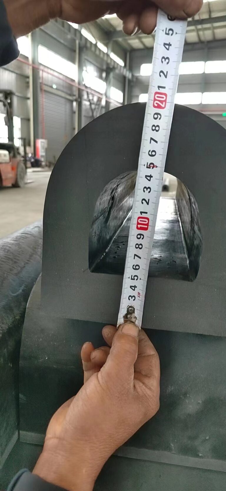 D fender for boats with D200 rubber profile