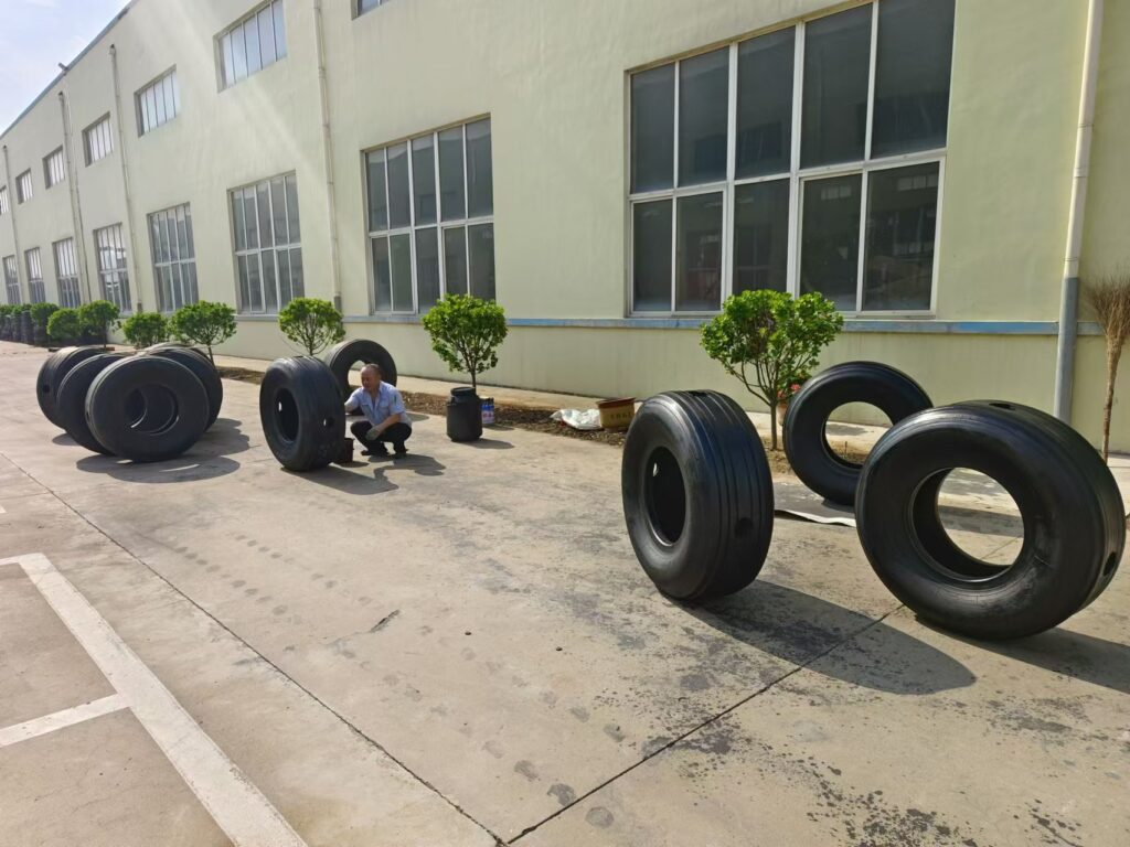 H40 aircraft tyres for pneumatic fender, tire-chain net, and marine fender system applications