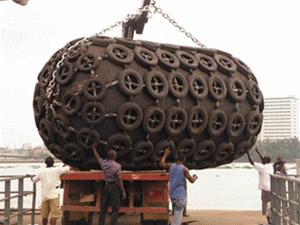 pneumatic rubber fender delivery for port and shipyard project