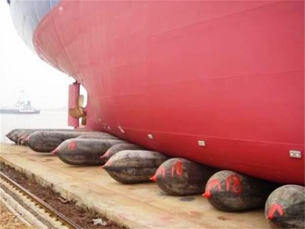 Marine airbag and rubber fender support for shipyard and repair yard projects