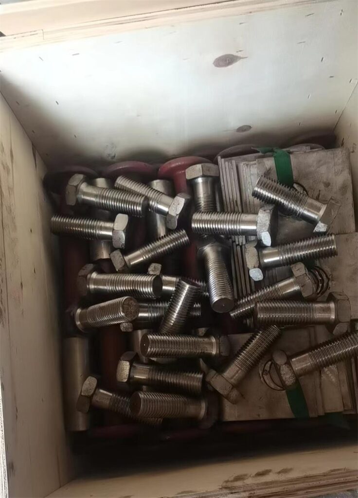 Anchor bolts for arch fender installation packed in an export plywood case