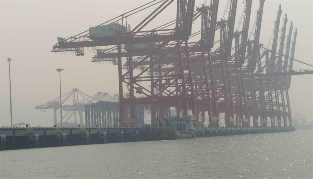 Cell fender systems installed along port terminal berth for vessel berthing protection