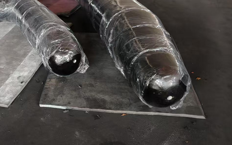 End view of a custom EVA fender showing inner pipe opening for steel wire passing