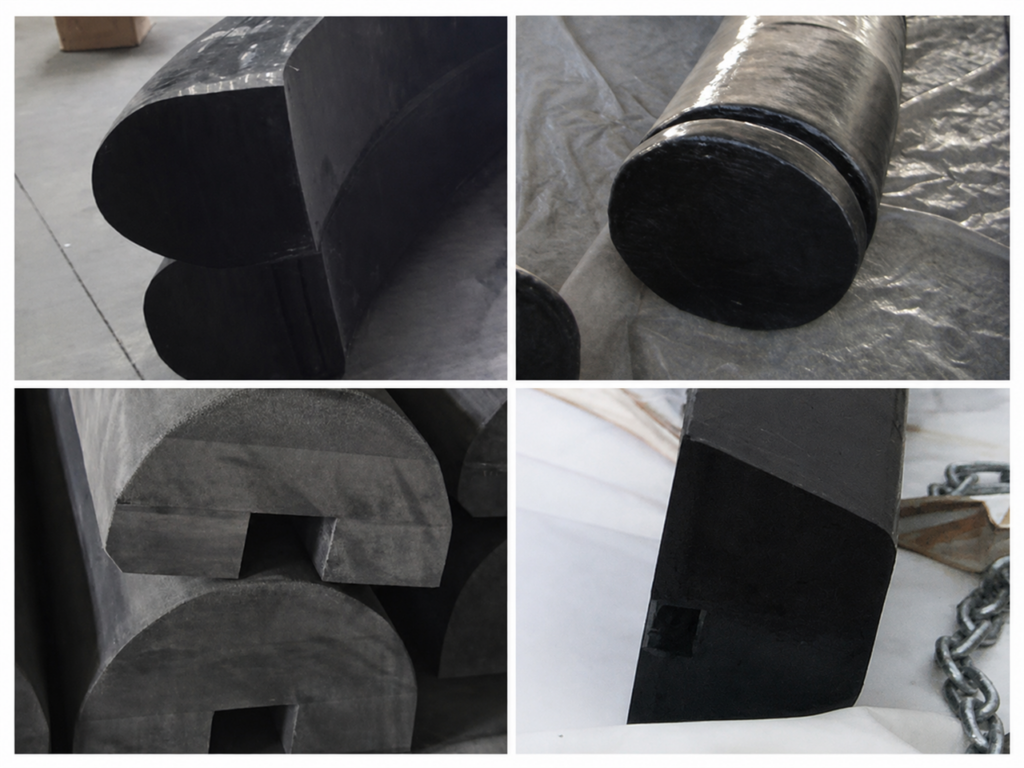 Custom EVA boat fender profile options including D shape round irregular and trapezoidal sections