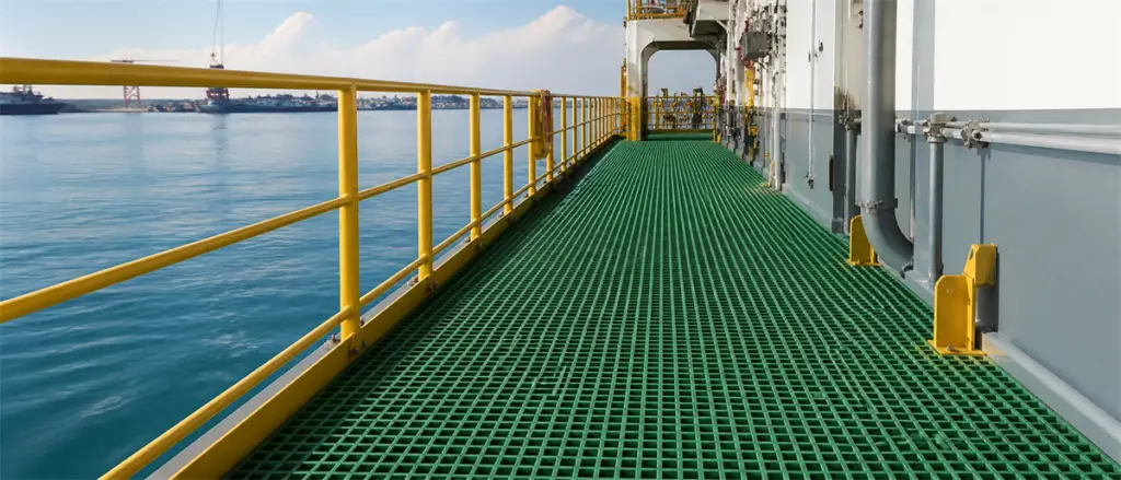 grp grating marine deck walkway