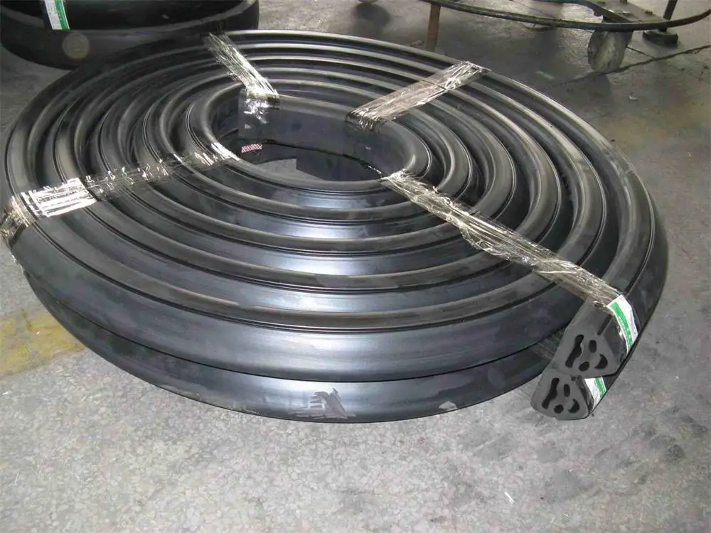 Coiled marine rubber extrusion profile for sealing applications