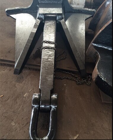 Painted marine mooring anchor for boat dock pontoon buoy and marine mooring systems