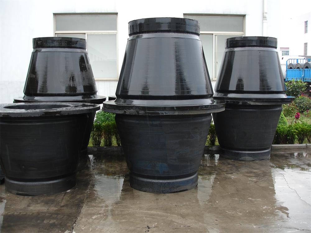 Rubber cone fender units for port dock and terminal fender systems