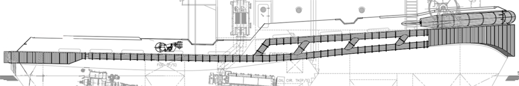 tugboat cylindrical rubber fender layout drawing for bow and vessel side protection