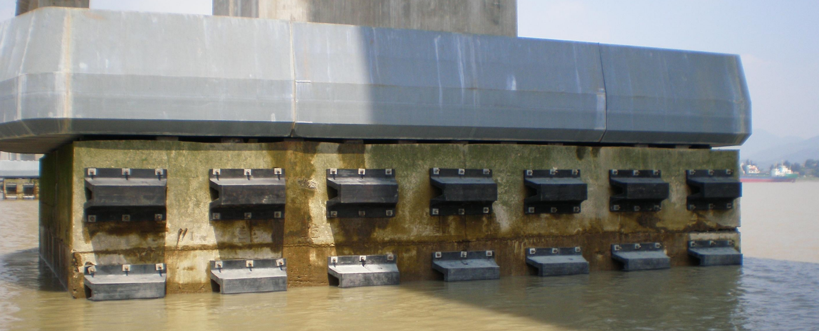 bridge pier rubber fender system banner