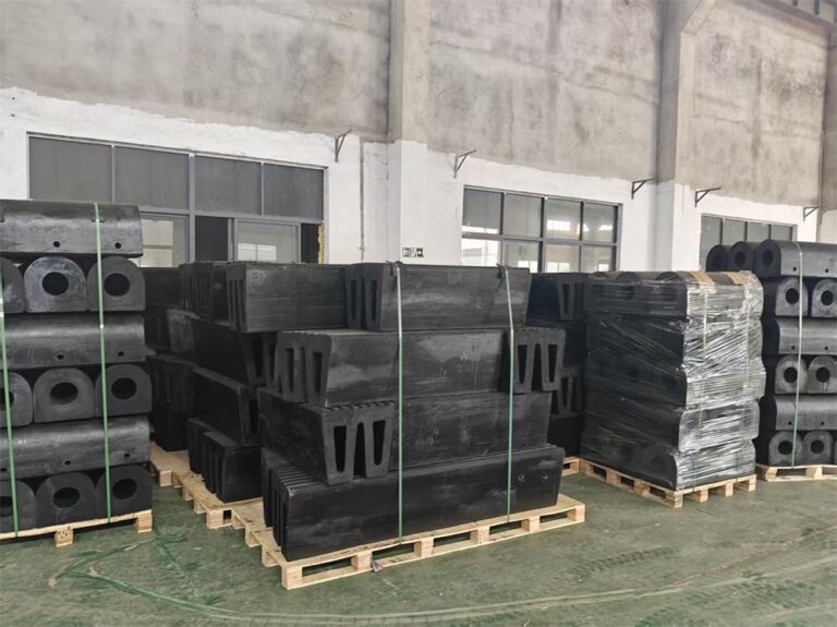 Cylindrical and D rubber fenders for custom tugboat fendering system