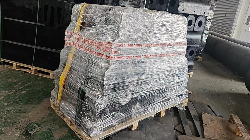 EVA SPUA foam fenders packed on wooden pallet before delivery