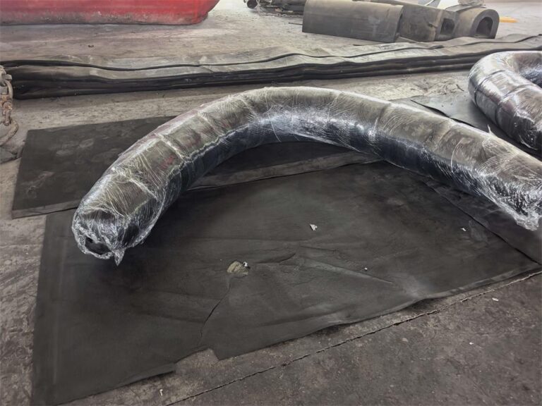 Custom curved EVA foam bow fenders for Indonesia shipyard